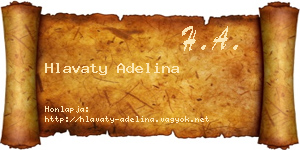 Hlavaty Adelina névjegykártya